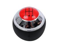 PYBYCEGNZK Gear Shift Knob Cover for BMW for Mini R50 2000-2006 for Cabrio R52 R53 for Cooper 2002-2008 5/6 Speed Car Gear Shift Knob PU Leather Lever Shifter Pen Handle(Red 5Speed)