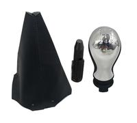 PYBYCEGNZK Gear Shift Knob Cover for Citroen for C5 2001 2002 2003 2004 2005 2006 2007 2008 Gearbox Handle Knob Car Manual Gear Stick Shift Knob Gearbox Shift Knob Boot(Chrome Set)