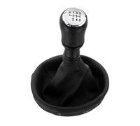 PYBYCEGNZK Gear Shift Knob Cover for VW for Transporter for Multivan for Caravelle T5 2003 2004 2005 2006 2007 2008 2009 2010 Car 6 Speed Gear Stick Shift Knob Leather Boot(Silver 6 Speed)