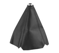 PYBYCEGNZK Gear Shift Knob Cover Multiple Styles 16mm Universal PU Leather Car Gear Shift Collars Auto Manual Stick Shifter Knob Boot Cover Gaiter Accessories(Black Stitching)