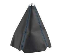 PYBYCEGNZK Gear Shift Knob Cover Multiple Styles 16mm Universal PU Leather Car Gear Shift Collars Auto Manual Stick Shifter Knob Boot Cover Gaiter Accessories(Blue Stitching)