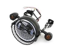 PYBYCEGNZK Motorbike LED Spot Light For Cafe Racer Chopper 6.5" Headlight Universal Inch Led Motorcycle DRL Headlamp Round Head Light(One Set A)