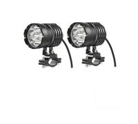 PYBYCEGNZK Motorcycle Headlight 2PCS 80W 6000LM 6500K T6 LED Motorcycle Boat Spot Driving Headlight Motorbike Fog Head Light Lamp With Switch LED Headlamp(Two piece)