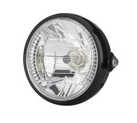 PYBYCEGNZK Motorcycle Headlight Universal 7 Inch H4 35W Round Blub Motorcycle Headlight Black With 9Wire Turn Signal Light Mount Bracket For Motorcycles LED Headlamp(Lamp)