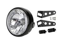PYBYCEGNZK Motorcycle Headlight Universal 7 Inch H4 35W Round Blub Motorcycle Headlight Black With 9Wire Turn Signal Light Mount Bracket For Motorcycles LED Headlamp(Lamp 28-36mm)