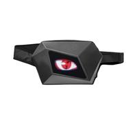 PYBYCEGNZK Motorcycle Waist Bag Slanting Cell Phone Control Pattern Devil's Eye LED Luminous Rider Riding Shoulder Motorbike Saddle Bags(Black)