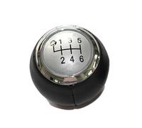 PYBYCEGNZK PU Leather Gear Shift Knob for Toyota for AURIS E18 2013 2014 2015 2016 2017 2018 Car Gear Shift Knob Head Gear Cover Shift Lever Stick(6 Speed Silver)