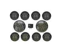 PYBYCEGNZK Rear Combination Light For Land For Rover For Defender 90/110 1983-2019 10pcs Rear Front Fog Lights Reversing Light Upgrade LED Smoked Lens Rears Lamp