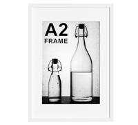 Pycisid A2 Picture Frame, White 59.4x42cm Poster Frames for Print, A2 Photo Frames 42x59.4cm with Wooden Effect, Wall Mounted