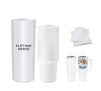 PYD Life Sublimation Shrink Wrap Film for 40 oz Tumbler 11.8" x 7" 50 PCS | White Shrink Wrap Sleeve Bags For Tumbler, Mugs, Cups, and Bottle,Ideal for Sublimation Oven Printing,For Craft Diy Project