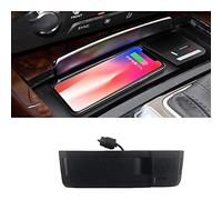 PYEBE Mobile Phone Wireless Charger Board for Au-di A4 B8/ A5 S5/ Q5 8R 2008-2017, Car Center Console Phone Holder Fast Charging Pad QI Smartphones Interior Charging Accessory Panel