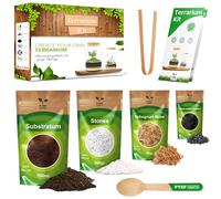 PYEF CRAFTS DIY Terrarium Kit for Plants - Starter Set for Garden in Bottle - Self-Sustaining Ecosystem - Supplies for Succulents, Air Plants, Fern - Set without Jar (M), No Plants Included