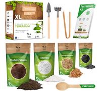PYEF CRAFTS DIY Terrarium Kit for Plants - Starter Set for Garden in Bottle - Self-Sustaining Ecosystem - Supplies for Succulents, Air Plants, Fern - Set without Jar (XL), No Plants Included