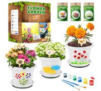 PYEF CRAFTS Grow Your Own Kits for Children Paint Your Own Plant Pot for Kids Gardening Set - Paint Your Flower Pot - Gardening for Kids Plant Growing Kit - Childrens Growing Sets