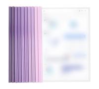 PYEUIFT Pack of 10 Folder Sliders, A4 Sliding Bar Binder, Plastic Sliding Bar Binder, Plastic Report Covers, Clamp Bars, Slide Binders (Purple