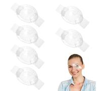 PYEUIFT Pack of 6 Transparent Eye Patches, Adjustable Plastic Eye Mask, Transparent Eye Patches, Eye Patch for Adults and Children, Left or Right