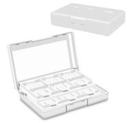 PYEUIFT Playing Card Storage Box for Nintendo Swi/OLED/Lite, Transparent Portable Game Cards Storage Box with 24 Game Card Slots, Micro SD Card Slots