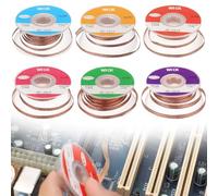 PYEUIFT Set of 6 Desoldering Braids - 1.5 m Copper Desoldering Wire (1.0/1.5/2.0/2.5/3.0/3.5 mm) | Ideal for Desoldering and Removing Solder at Solder Points | High Thermal Conductivity Soldering