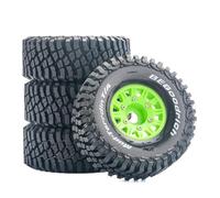 PYFORE 1/8 Truck Wheels and Tires 12mm 14mm 17mm Hex OD 4.88" RC Short Course Tires for 1:8 Off Road Truck Car Traxxas Slash 2WD 4×4 Rc4wd Arrma Mojave4S Senton Axial Losi Redcat 4PCS (Green)