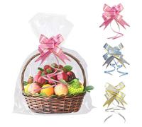 PYGHAP Clear Cellophane Bags, 30 Pieces Gift Cellophane Bags Large, Sweet Candy bags with 30 Pull Bows for Birthday Party Festivals Goodie Favor (50 * 30cm-30PCS)