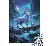 Pygmy Goat Jigsaw Puzzles Puzzle for Adults Kids. 1000 Pieces Colorful Goat Impossible Challenge Toy Home Decoration for Gifts 1000pcs (75x50cm)
