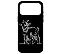 Pygmy Goat Line Art Farmer Case for iPhone 17 Pro Max