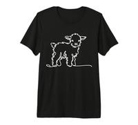 Pygmy Goat Line Art Farmer Premium T-Shirt