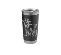 Pygmy Goat Line Art Farmer Stainless Steel Insulated Tumbler