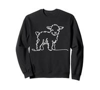 Pygmy Goat Line Art Farmer Sweatshirt