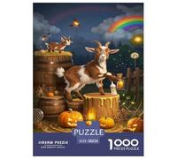 Pygmy Goat1000Pieces JigsawPuzzleanimal KidsforAdult Colourful Brainteasing Age12+byth ThemeFlowersandBirds Uncover The Puzzle 38x26cm/1000pcs
