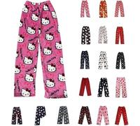 Pyjama Bottoms Women's Children Girls Pyjamas Flannel Long Comfortable Casual Women Pyjama Bottoms Kawaii Cute Cartoon Anime Y2K Pyjamas Sleep Pants Soft Summer Christmas Halloween Autumn Winter