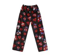 Pyjama Bottoms Womens Long Flannel Pajama Pants Y2K Baggy Anime Cartoon Kawaii Super Soft Comfortable Fluffy Casual Pajamas Sleep Pants Autumn Winter Trousers Teenage Girls Christmas and Halloween