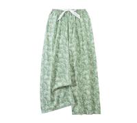 Pyjama Bottoms Womens Summer Soft Wide Leg Lounge Pants Lovely Printed Elasticated Waist Cropped Trousers Lightweight Nightwear Comfy Girls Sleep Pants for All Seasons One Size