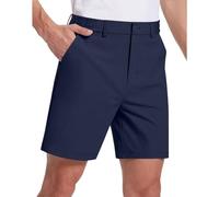 Pyjama Shorts Men, Mens Chino Golf Shorts Casual Stretch Spandex Lightweight Breathable Comfort Pants Leisure Business Office Hiking Running Sports Blue