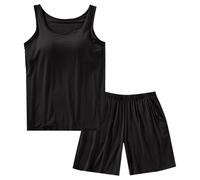 Pyjama Shorts Women Set Short Summer 2 Pack Short Summer Pjs Pajamas Cami Tops Pajama Co Ord Sets Ladies Uk Sleeveless Lounge Plus Size Sleep Essentials Nightwear Pj Sleepwear Vest