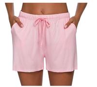 Pyjama Shorts Women UK Clearance Summer Loungewear Soft High Waisted Solid Color Pajama Bottoms Pull On Elasticated Waist Short Pants My Orders Warehouse Deals Clearance Cheap Offers Of The Day 2025