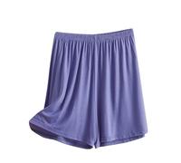 Pyjama Shorts Women UK Lounge Shorts Soft High Waisted Solid Color Pajama Bottom Ladies Plain Sleep Short Pants Boxer Sleepwear Underwear Loose Casual Baggy Homewear