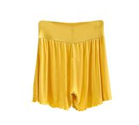 Pyjama Shorts Women UK Modal Cotton Lounge Shorts Soft High Waisted Stretch Comfortable Pajama Bottoms Plain Sleeping Home Pants Short Pants Boxer Short Sleepwear UK Size M-XXL Yellow