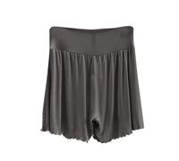 Pyjama Shorts Women UK Modal Cotton Lounge Shorts Soft High Waisted Stretch Comfortable Pajama Bottoms Plain Sleeping Home Pants Short Pants Boxer Short Sleepwear UK Size M-XXL Dark Gray