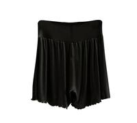 Pyjama Shorts Women UK Modal Cotton Lounge Shorts Soft High Waisted Stretch Comfortable Pajama Bottoms Plain Sleeping Home Pants Short Pants Boxer Short Sleepwear UK Size M-XXL Black
