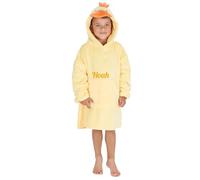 PyjamaPlanet Personalised Kids Hoodie Animal Elephant Zebra Frog Duck Oversized Fleece Hoody
