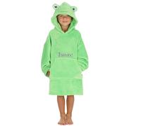 PyjamaPlanet Personalised Kids Hoodie Animal Elephant Zebra Frog Duck Oversized Fleece Hoody