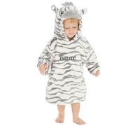 PyjamaPlanet Personalised Kids Hoodie Animal Elephant Zebra Frog Duck Oversized Fleece Hoody