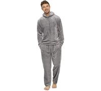 Pyjamas For Men Cotton Flannel - Men Pyjamas Sets Luxury Warm Fleece Long Sleeve Nightwear Sleepwear Pj Sets Fluffy Super Soft Hooded Sweatshirt And Loose Fit Pyjama Bottom Soft Loungewear