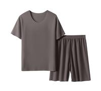 pyjamas for men shorts set 2 pack Mens Pyjama Bottoms Fathers Day Pjs Work Shorts Linen Men Onesie Summer Shirt Loungewear Sets Pyjamas Men'S Lounge Wear Pj Suit Pack Two Piece Set Yellowstone