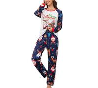 Pyjamas for Women Christmas Pjs Family Set Long Sleeve Women's Nightwear Ladies Lounge Wear Sets Uk Womens Xmas Phs Plus Size Fleece Pyjama Bottoms Pajamas Cotton Matching Couples Satin Onesie Adult