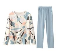 Pyjamas For Women Long Sleeve Pjs For Women Sets Ladies Pyjamas Womens Nightwear Cotton Nightdresses Cozy Fall Nighties Fluffy Lounge Wear Sets Women'S Pyjama Sets Airport Outfits For Womens 2114