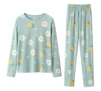 Pyjamas For Women Long Sleeve Pjs For Women Sets Ladies Pyjamas Womens Nightwear Cotton Nightdresses Cozy Fall Nighties Fluffy Lounge Wear Sets Women'S Pyjama Sets Airport Outfits For Womens 2056