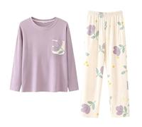 Pyjamas For Women Long Sleeve Pjs For Women Sets Ladies Pyjamas Womens Nightwear Cotton Nightdresses Cozy Fall Nighties Fluffy Lounge Wear Sets Women'S Pyjama Sets Airport Outfits For Womens 2034