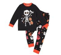 Pyjamas Halloween Costumes Boys Pajamas Elastic Waist Pants Long Sleeve Button Shirts Tops Dinosaur Themed Sleepwear Soft Silk Fabric Toddler Trick-or-Treat Pjs Black
